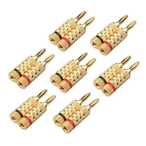 Cable Matters (7 Pairs) Crimp & Twist Closed Screw Banana Plugs for Speaker Wire